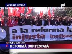 Spaniolii protesteaza impotriva reformei din domeniul muncii ‎