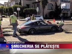 A intrat cu masina in ciment