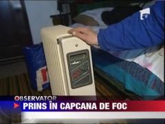 Flacarile au fost cat pe ce sa inghita de viu un barbat imobilizat la pat