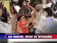 Adi Minune a fost iritat de intrebarile jurnalistilor