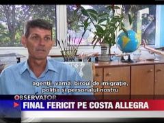 Final fericit pentru cei de pe Costa Allegra