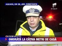 Constanta: Femeie spulberata de o masina in fata casei