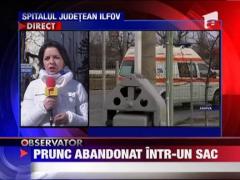 Bucuresti: Bebelus abandonat intr-un sac