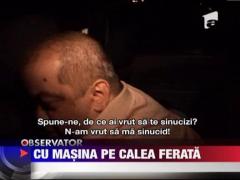 Cu masina pe calea ferata