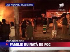 Familie ruinata de foc in Baia Mare