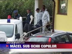 Ucisi sub ochii a doi copii