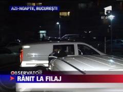 Jandarm ranit in timpul filajului
