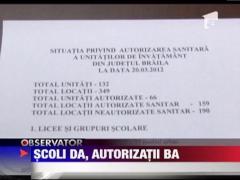 Scoli fara autorizatie sanitara