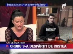 Daniela Crudu s-a despartit de Mihai Costea cu lacrimi in ochi