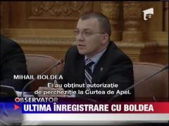 Ultima inregistrare a deputatului Mihail Boldea