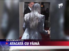 Kim Kardashian a fost atacata cu faina