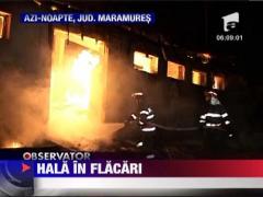 Hala distrusa de un incendiu puternic