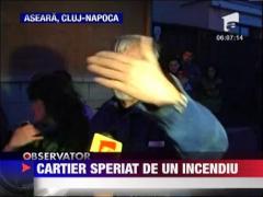 Incendiu intr-un cartier din Cluj-Napoca