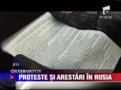 Proteste si arestari in Rusia