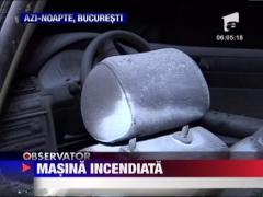 Masina incendiata in Capitala