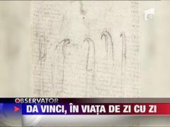 O nota a celebrului Leonardo da Vinci, expusa la Palatul Buckingham