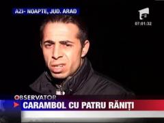 Carambol cu patru raniti in Arad