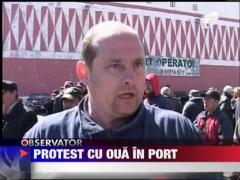 A treia zi de proteste in portul Constantei