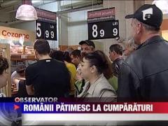Romanii dau proba de umplut cosuri in magazine
