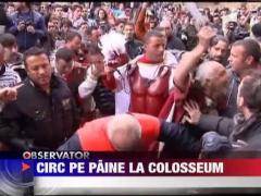 Circ fara paine, langa Collosseum, in Capitala Italiei