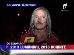 Centrul orasului Targoviste a fost luminat de 2013 lumanari