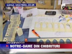 Catedrala Notre Dame din Paris, construita din chibrituri