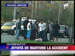 Jefuita de martorii accidentului
