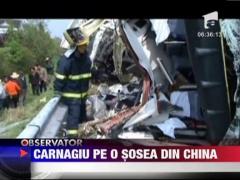 Carnagiu pe o sosea din estul Chinei