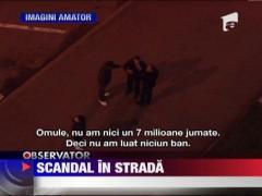 Scandal cu pumni si palme in centrul orasului Baia Mare