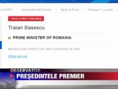 Traian Basescu a fost confundat cu premierul pe site-ul NATO