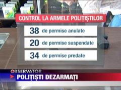 Scade numarul politistilor cu arme