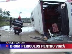 Starea proasta a drumului a provocat accidentul de ieri din Arges