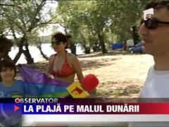 La plaja pe malul Dunarii