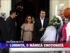 Luminita Anghel si-a botezat ieri fiul