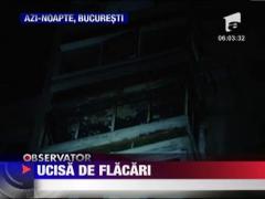 O femeie a ars de vie in apartament