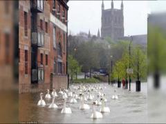 Inundatiile din Marea Britanie, imagini spectaculoase