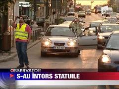 Statuile lui Mihai Viteazul, Gheorghe Lazar, Spiru Haret, Heliade Radulescu, readuse la Universitate