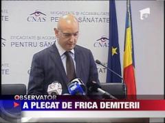 Duta si-a dat demisia de la CNAS, ca sa nu fie dat afara