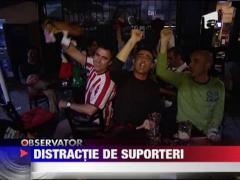 Centrul vechi al Bucurestiului s-a imbracat in culorile Athletic Bilbao