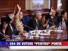 Guvernul Ponta a fost investit cu 284 voturi