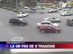 Moment socant surprins de camerele de supraveghere