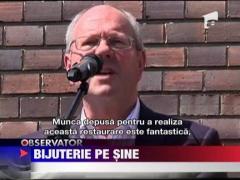 Un vagon al faimosului Orient Express, expus in fata publicului