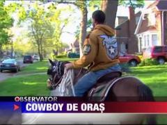 Se deplaseaza prin oras cu ajutorul unui cal-putere