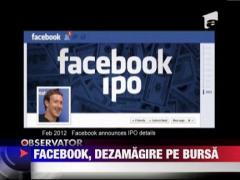 Facebook, dezamagire pe bursa