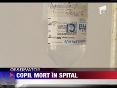 Copil mort in spital