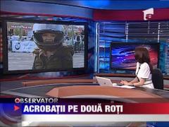 Demonstratii periculoase pe doua roti