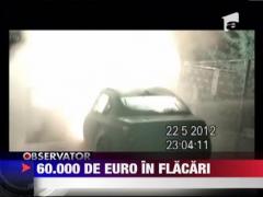 Masina de 60 de mii de euro in flacari