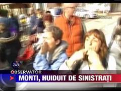 Premierul italian Mario Monti, huiduit de sinistrati