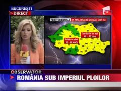Ploi torentiale in urmatoarele zile
