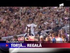 Torta olimpica, purtata cu mare fast de printesa Zara Phillips